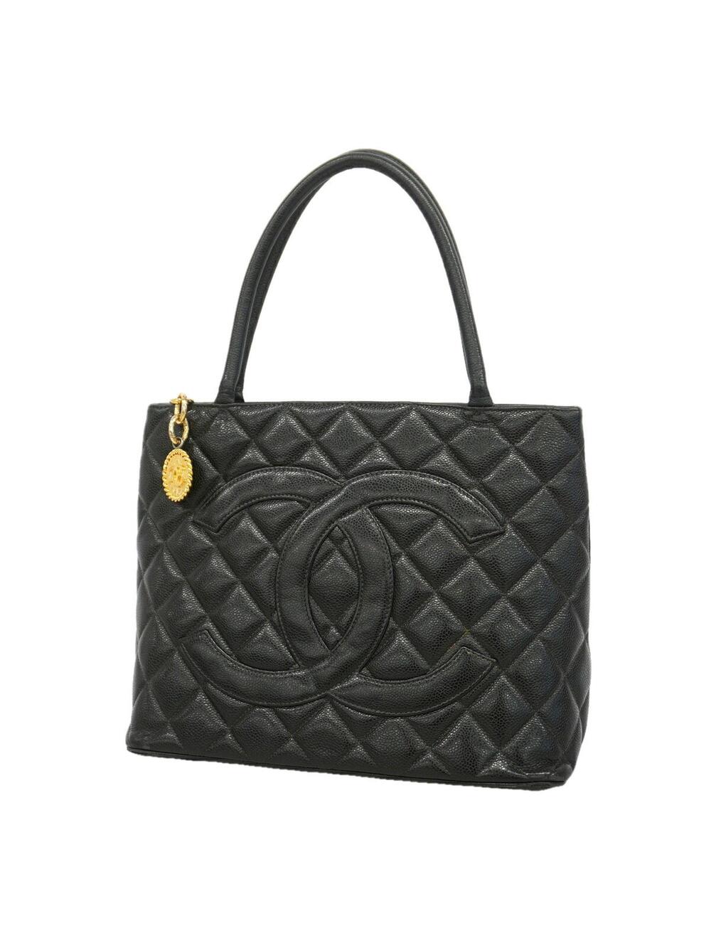 Chanel Medallion Tote Quilted Caviar #375563C17B